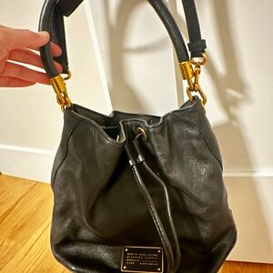 Marc Jacobs Black Leather Hobo Bag